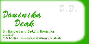 dominika deak business card